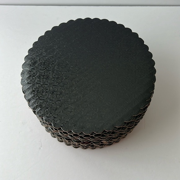 8” Round Black Cake Board 25pcs - Picture 1 of 5